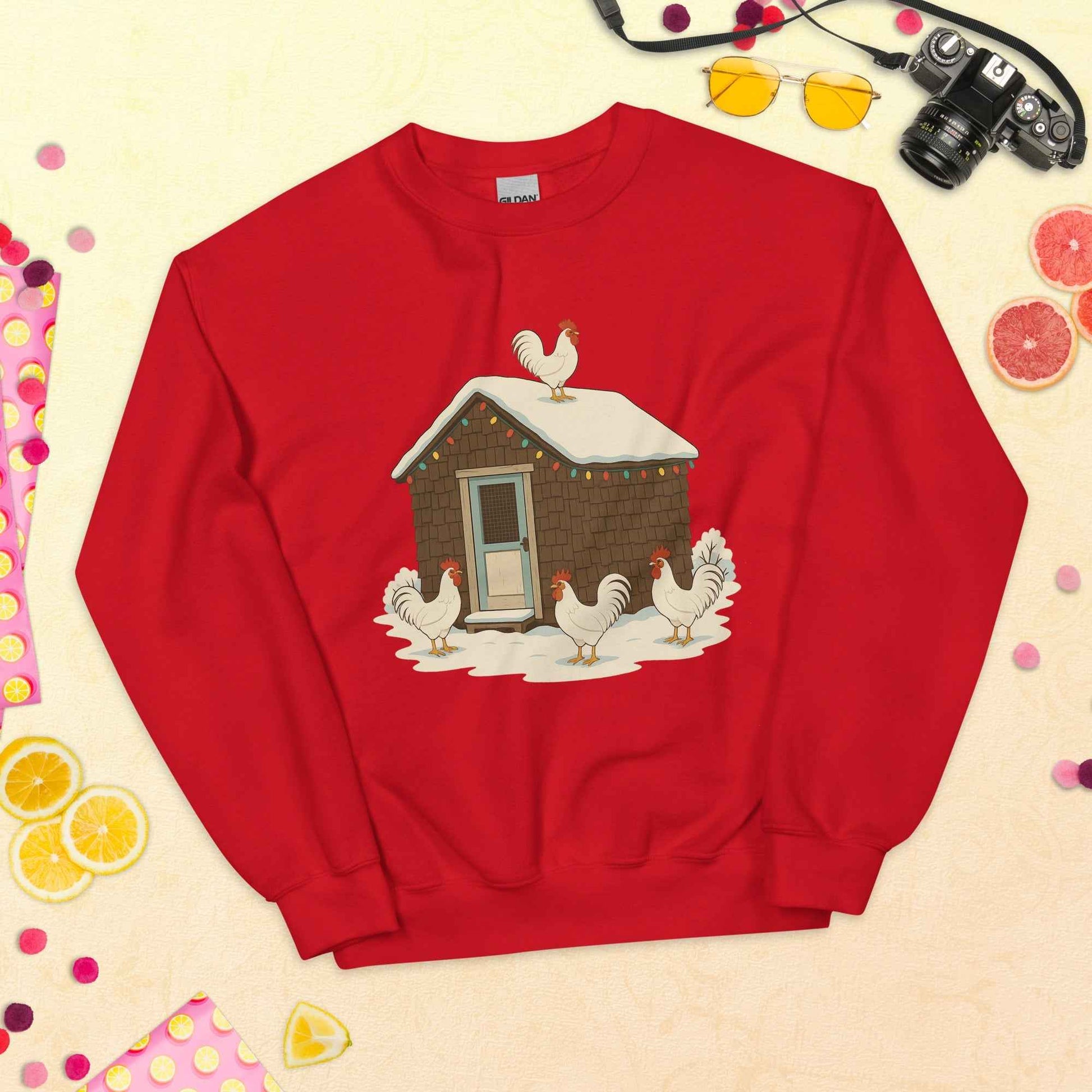 Chickmas Deck the Leghorn Unisex Sweatshirt