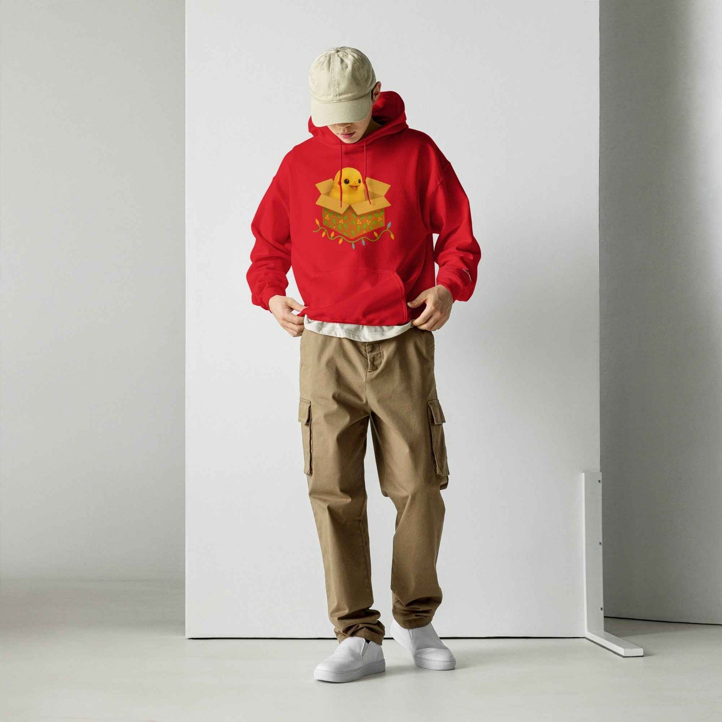 Chickmas Chick in a Box Unisex Bunny Hug (Hoodie)