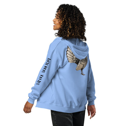 Silver Sebright Unisex heavy blend zip bunny hug (hoodie)
