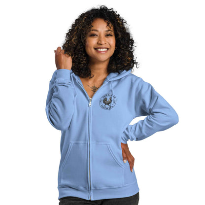 Retro Chicken Skeleton Unisex heavy blend zip hoodie