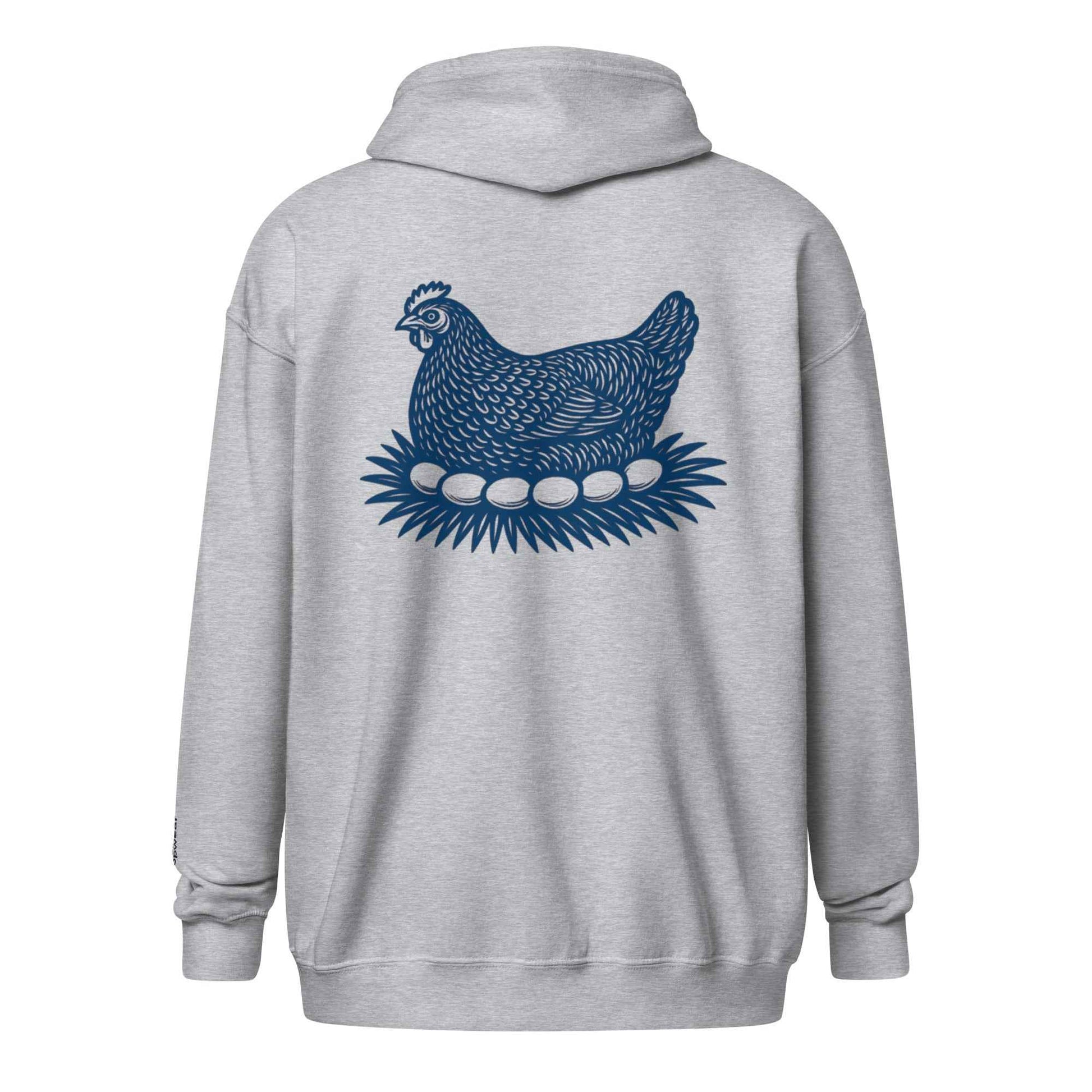 Retro Hen Unisex heavy blend zip bunny hug (hoodie)