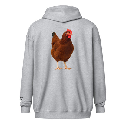 Rhode Island Red Unisex heavy blend zip bunny hug (hoodie)