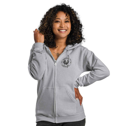 Retro Chicken Skeleton Unisex heavy blend zip hoodie