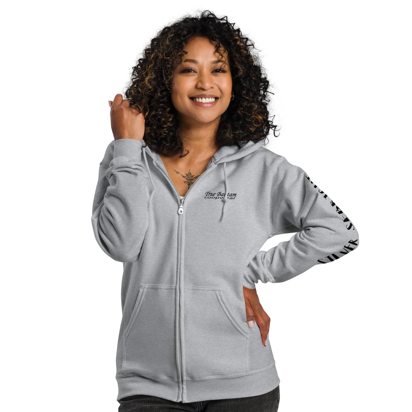 Silver Sebright Unisex heavy blend zip bunny hug (hoodie)