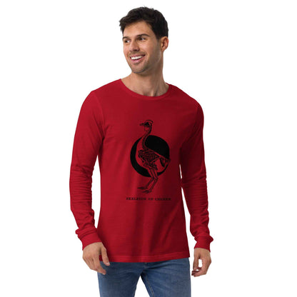 Retro Chicken Skeleton Unisex Long Sleeve Tee