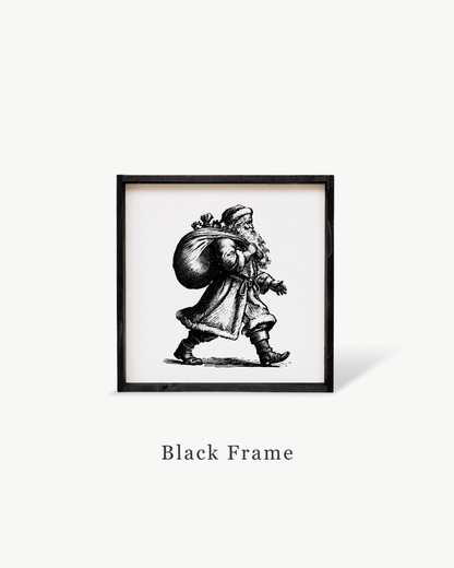 Vintage Santa - Framed Christmas Print - AURABAGS SHOP