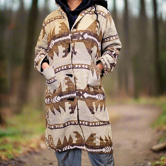 OLDTRIBES™ Long Coat (wool) No Hood (Beige)