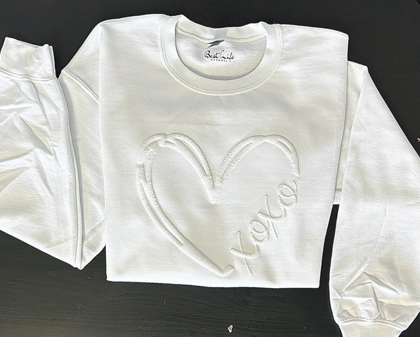 XOXO Embossed Heart Sweatshirt