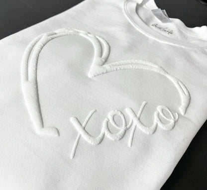 XOXO Embossed Heart Sweatshirt