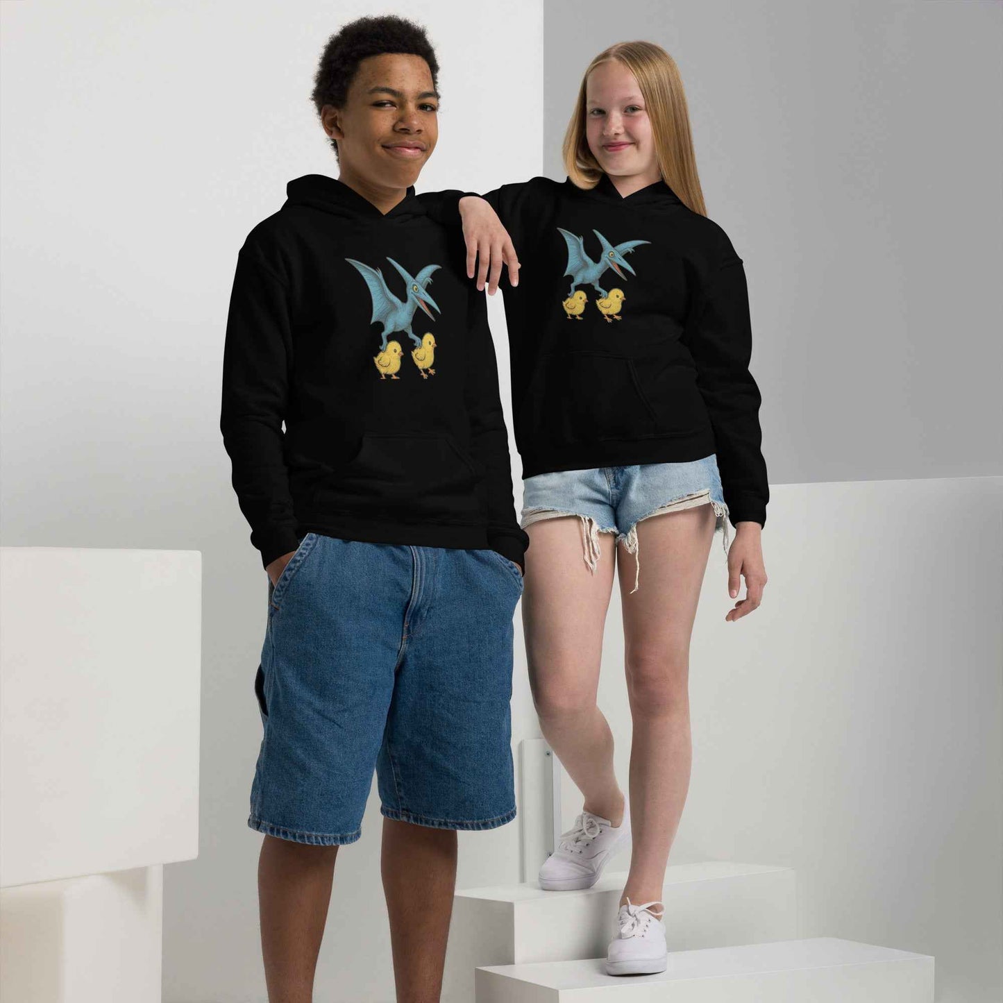 Chickasaurous Pteropoultry Youth heavy blend bunny hug (hoodie)